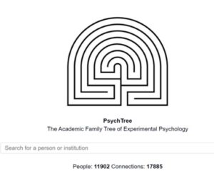 Screenshot of the website PsycTree. Source: academictree.org.